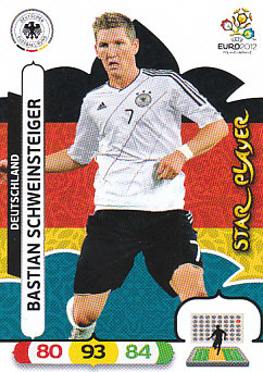 Bastian Schweinsteiger Germany Panini UEFA EURO 2012 Star Player #34